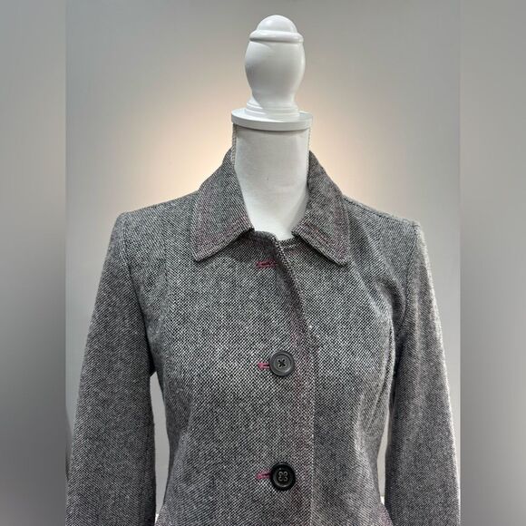 Gray/Pink GAP Factory Wool Blend Blazer Size 8 EUC - Picture 3 of 6